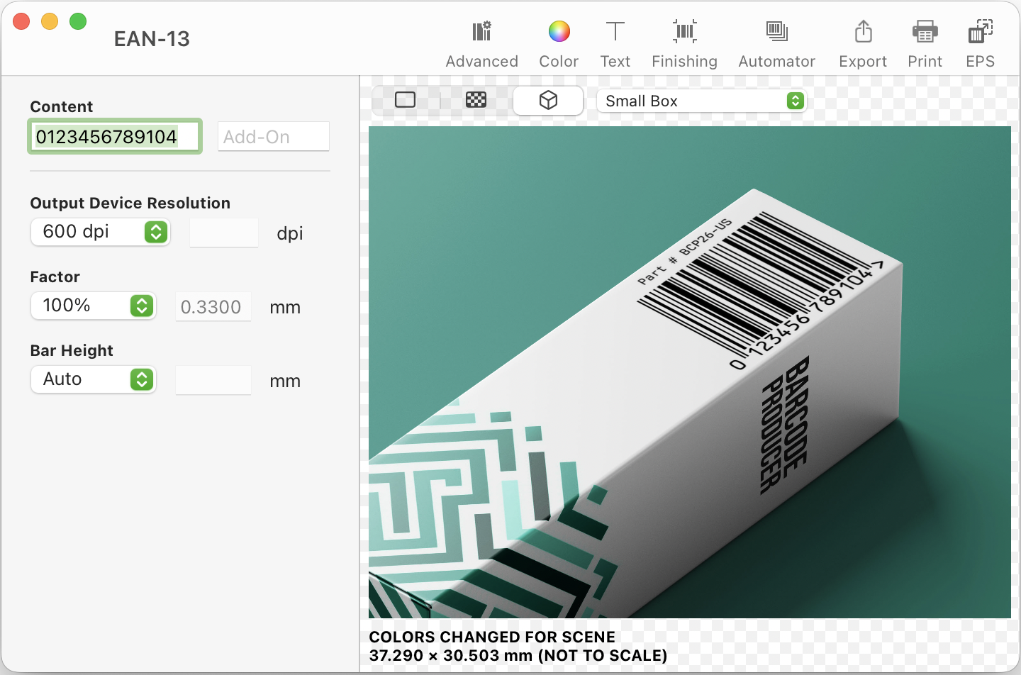 Barcode Producer 26 on macOS